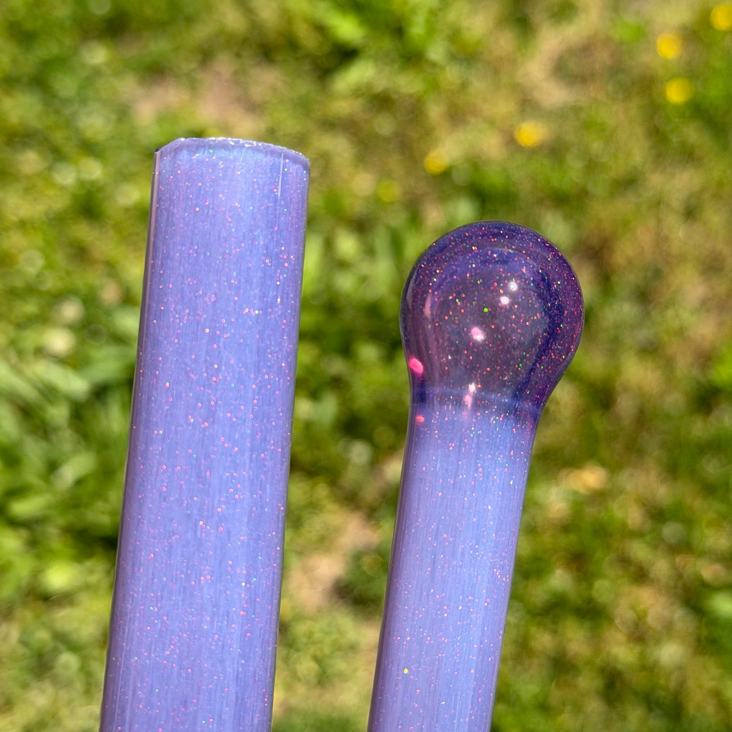 Gold Purple Crushed Opal Tube