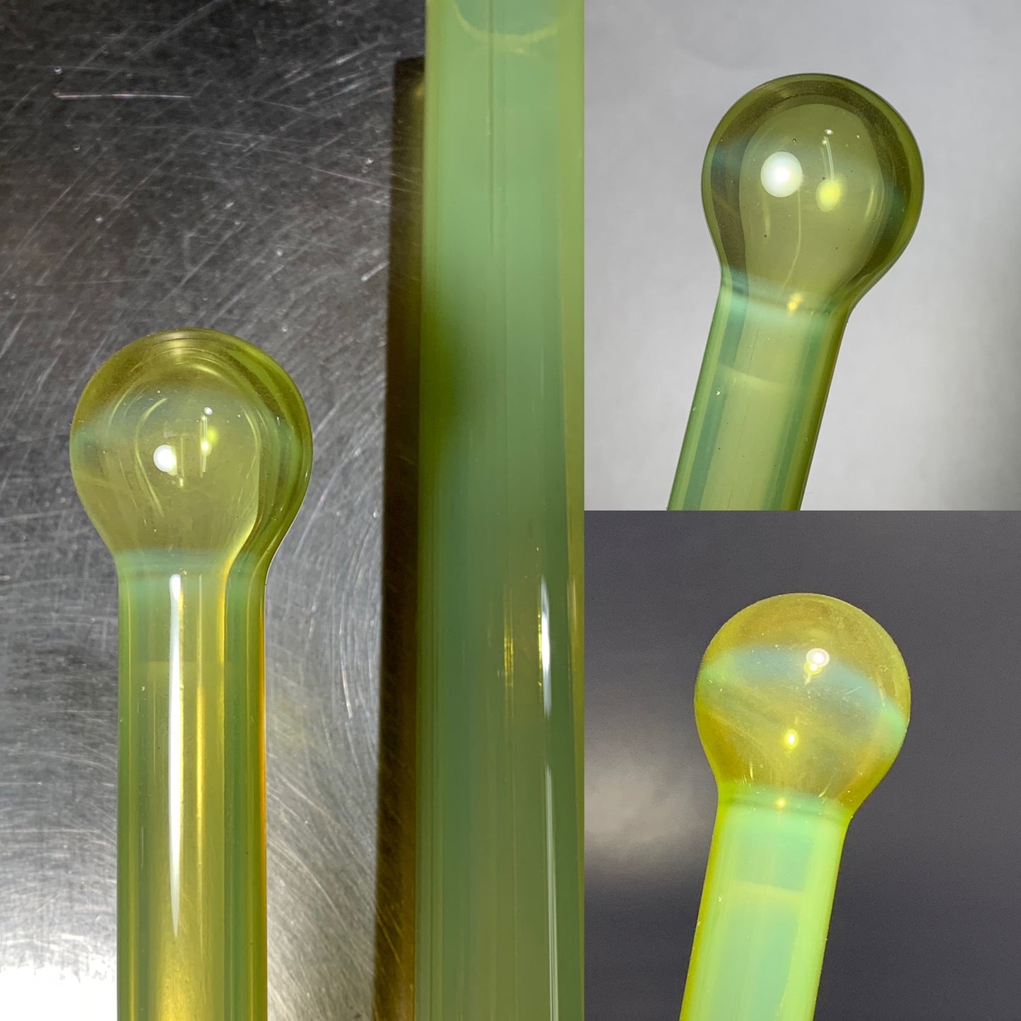Clear over Exp. Green Opal (unique) Tube