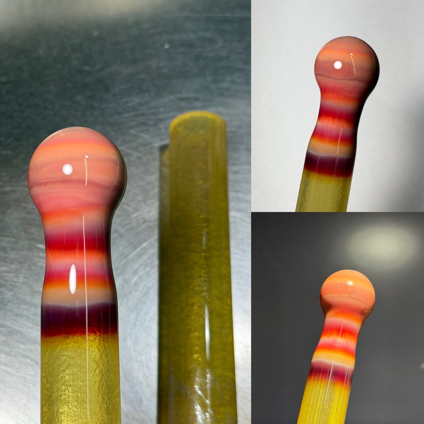 Double Rainbow over Icy White Satin Tube