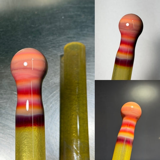 Double Rainbow over Icy White Satin Tube